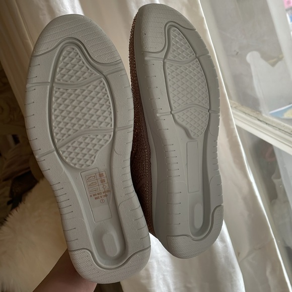 Lauren Lorraine Women's Pink/rose gold/ nude Slip-On sparkle Sneakers - Picture 6 of 10